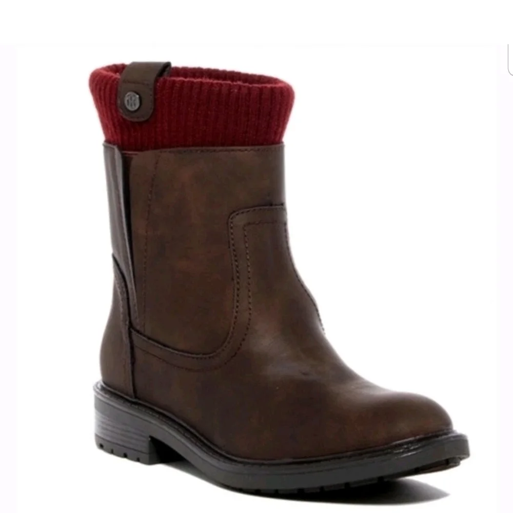 Tommy Hilfiger Sweater Cuff Rugby 2 Boots Size 8.5 - Picture 1 of 7